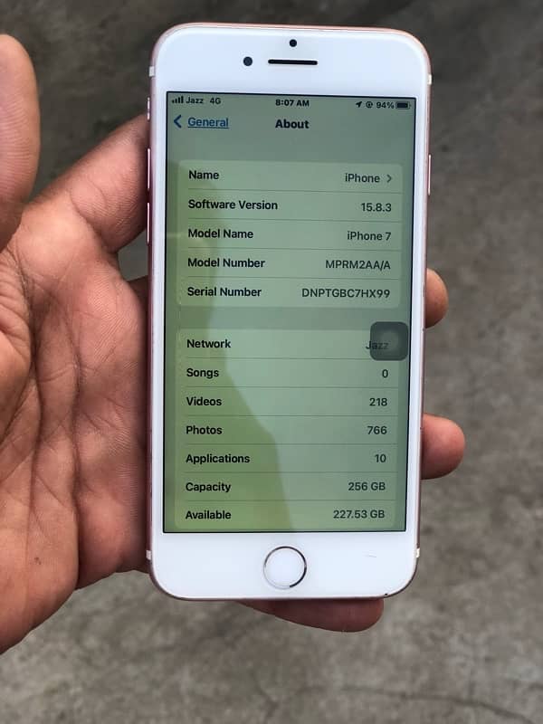 iPhone 7 PTA approved 256 gb 7