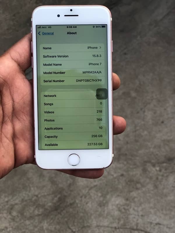 iPhone 7 PTA approved 256 gb 8