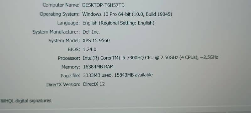 Dell XPS 15 9560 GTX 1050 4Gb GPU 4K Touch 9