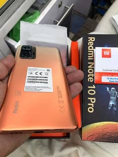 redmi note 10 Pro 8GB RAM 128 GB RAM with box