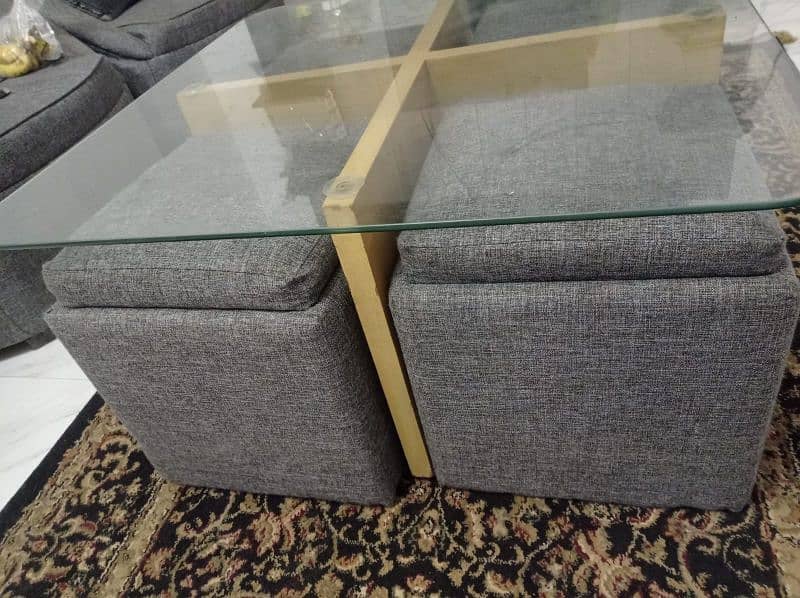 Center Table | Glass Table | Center Table with 4 stools 1