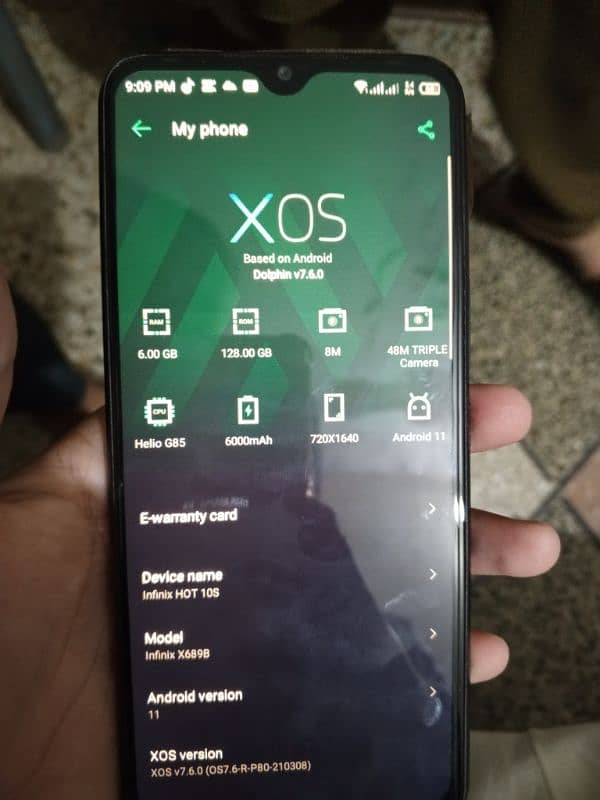 Infinix Hot 10s 6 128 complete box New conditionArgent sale need money 3