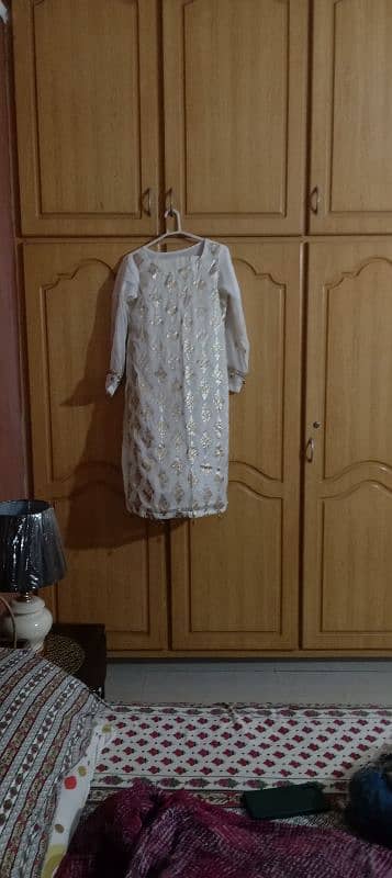 of white color 3 piece party wear dress 1