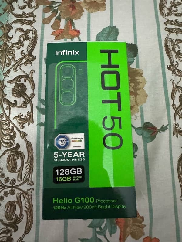 infinix hot 50 only 20days use new condition 16-128gp 6