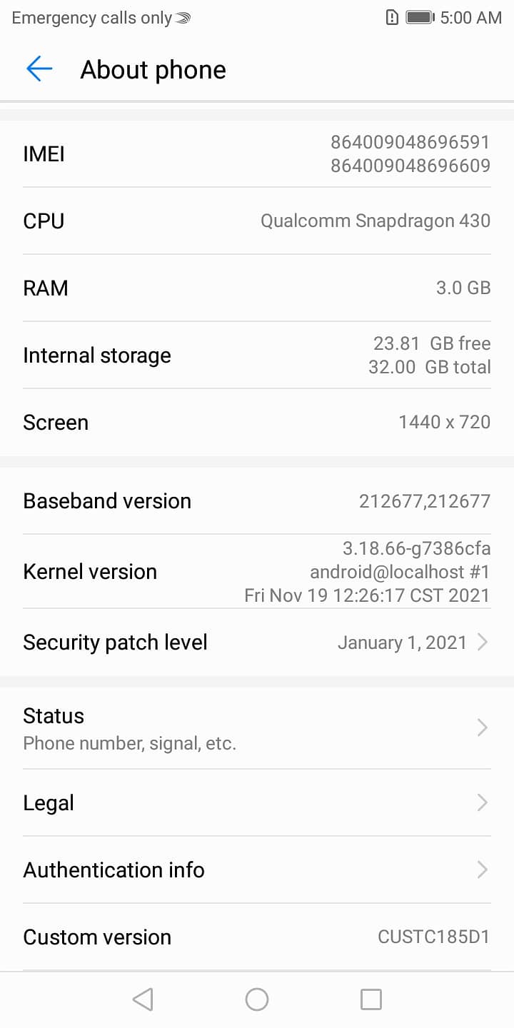 Y7 prime 2018, 3GB RAM, 32 GB Internal Storage 5