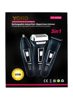 Yoko Hair & Beard Trimmer YK-6558 ( 3 in 1 )