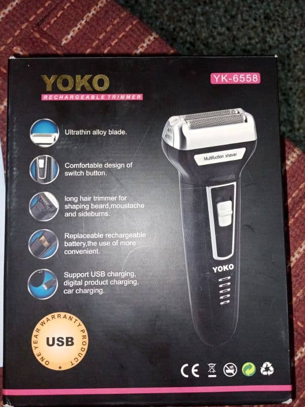 Yoko Hair & Beard Trimmer YK-6558 ( 3 in 1 ) 4