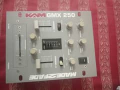 KAM 4 Channel DJ Mixer KCM 250 Silver. Untested