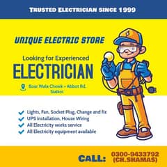 Experienced Electrician of Sialkot