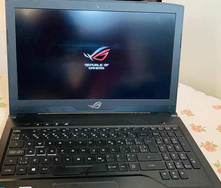 Asus gaming laptop with RGB keyboard and asus orignal charger 3