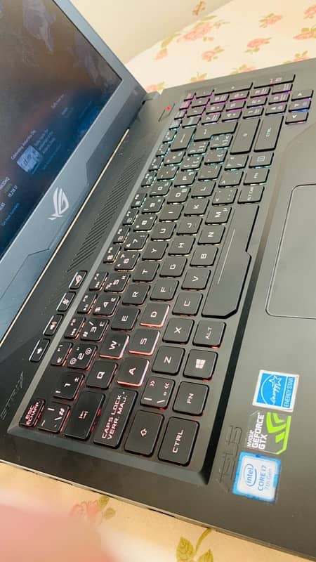 Asus gaming laptop with RGB keyboard and asus orignal charger 4