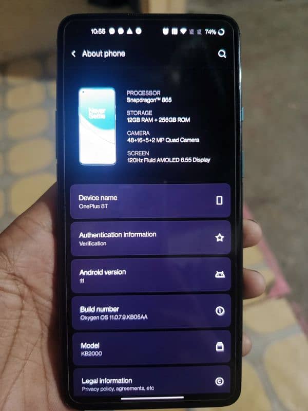 oneplus 8t 12/256 cp I'd approved dual sim all ok urgent sale 5