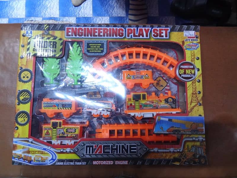 Orange Train Engineering Play Set 0