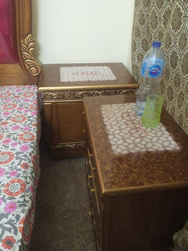 Bed Set/Side table/Dressing/with Mattress 2