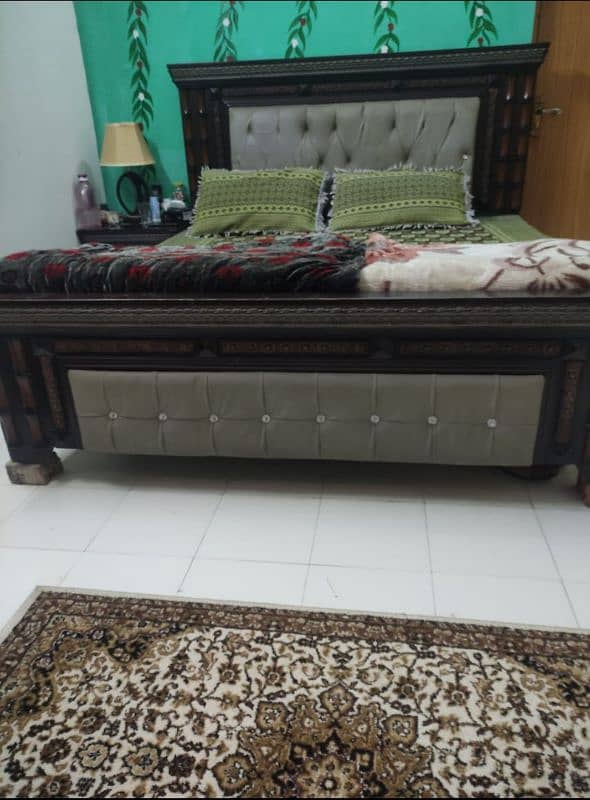 Double Bed with Matrass, Dressing & Side Tables 1