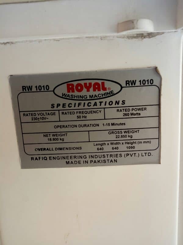 Royal washing machine for sale 5