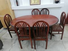 dinning table with 6 chairs