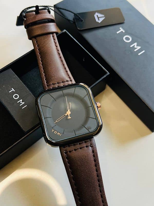 Tomi Leather Strap Jents Watches 2