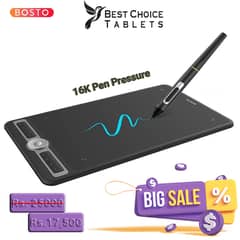 Bosto T1060 Drawing Tablet –upgraded Version 2024 (16K Pen Pressure)