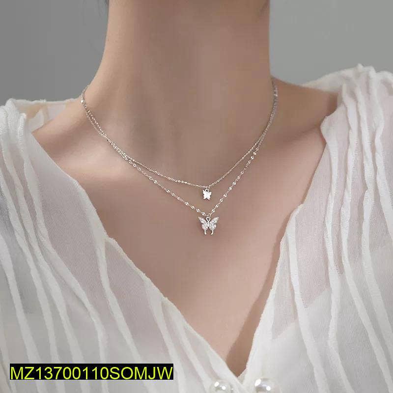 1 Pcs Necklace •  Base Metal: Alloy Plating: Silver 0