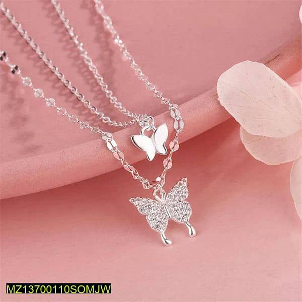 1 Pcs Necklace •  Base Metal: Alloy Plating: Silver 2