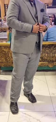 3 piece suit silver color for sale