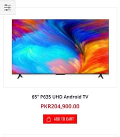 Original TCL P635 65 inch Google tv