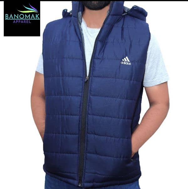 Brand New Luxurious Half Sleeves "adidas" Puffer Jacket 2