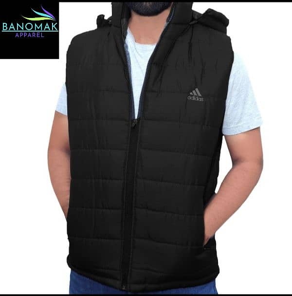 Brand New Luxurious Half Sleeves "adidas" Puffer Jacket 5