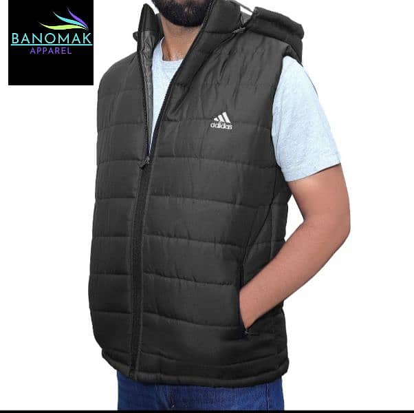 Brand New Luxurious Half Sleeves "adidas" Puffer Jacket 6