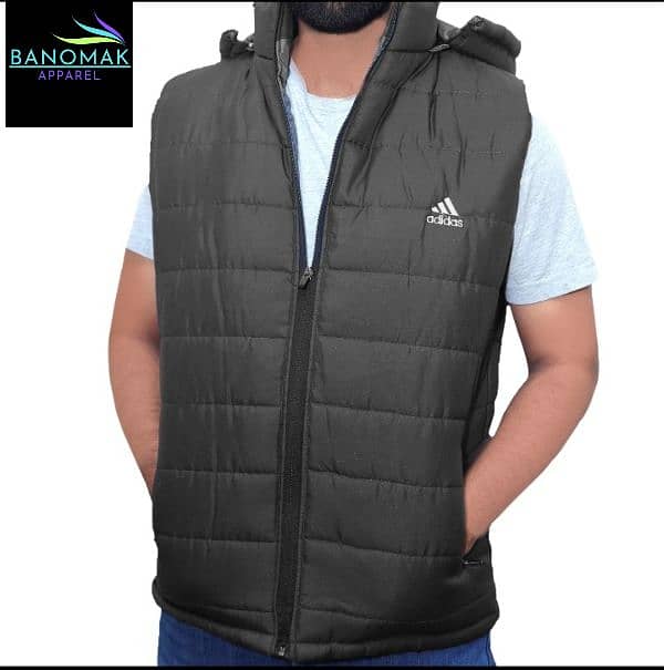 Brand New Luxurious Half Sleeves "adidas" Puffer Jacket 8