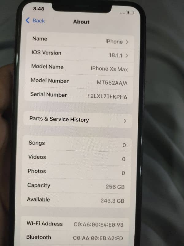 iphone XS Max PTA 7