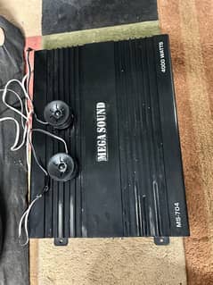 MegaSound 4000 Watts Amp With Sound System ( Speakers And SubWoofer )