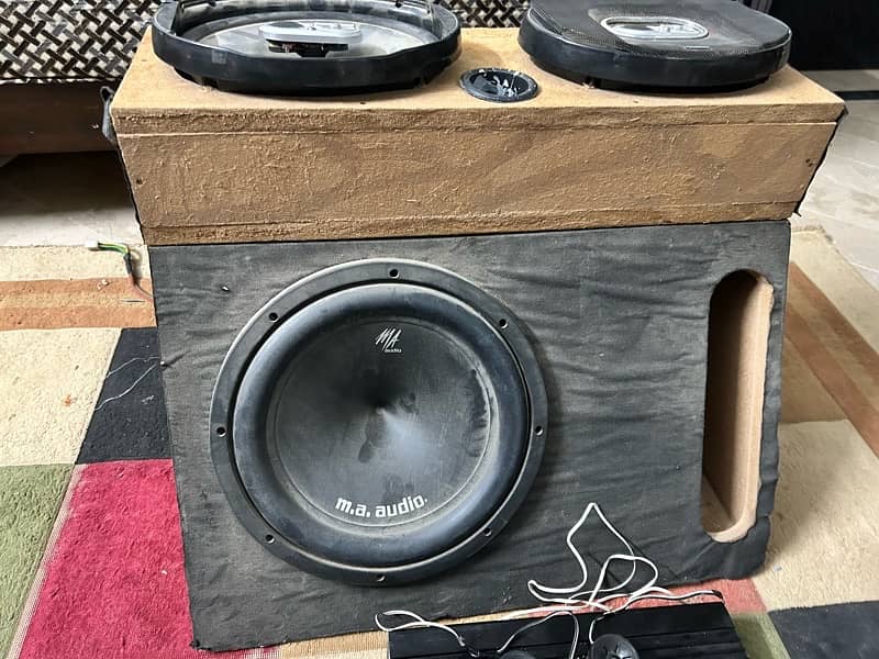 MegaSound 4000 Watts Amp With Sound System ( Speakers And SubWoofer ) 7