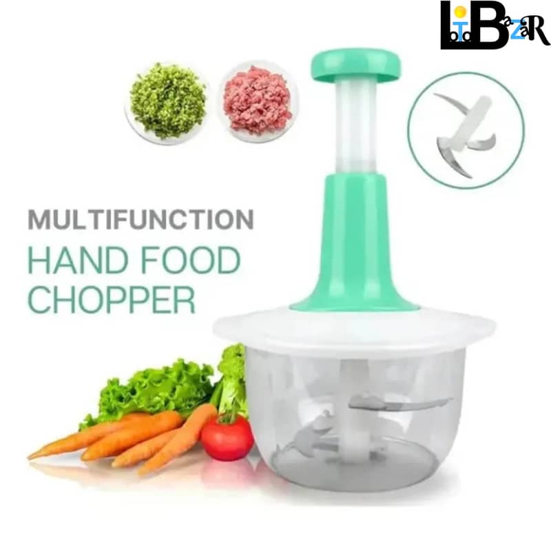 Manual Hand Food Chopper 1500ML - Easy Chopping for Vegetables, Fruits 4