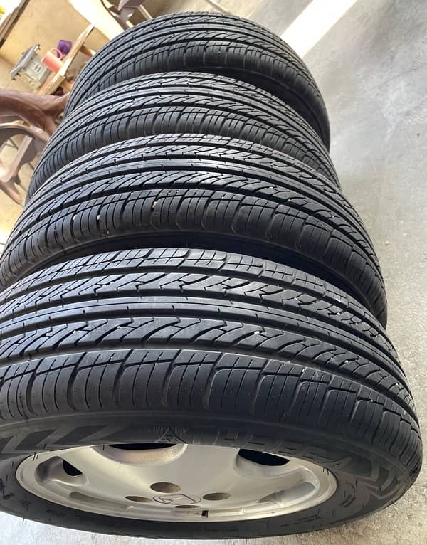 Brand New Tyres Alloy Rims Set Both New 1