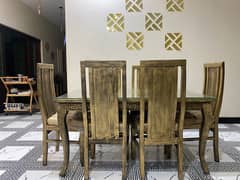 Beautiful Dinning Table & Chairs For 6 Persons with Cover's