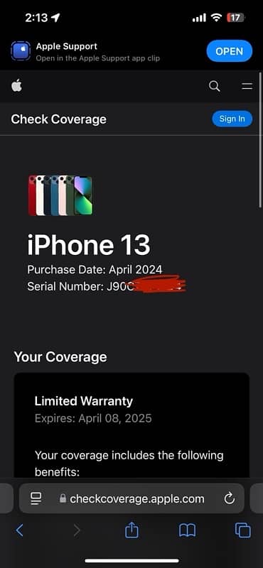 IPHONE 13 128 PTA APPROVED 100 HEALTH UNDER WARRANTY 9