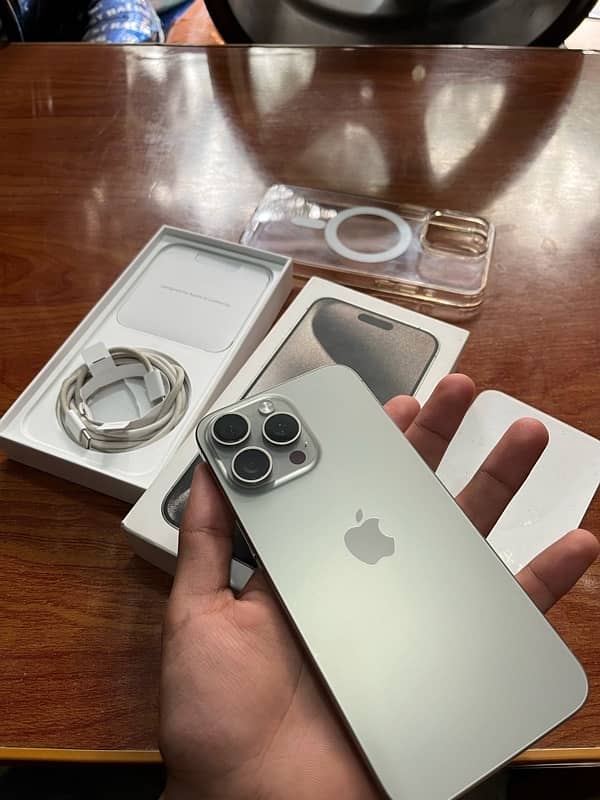 apple iphone 15 pro max fu 10/10 full box in warranty mobile sale 2