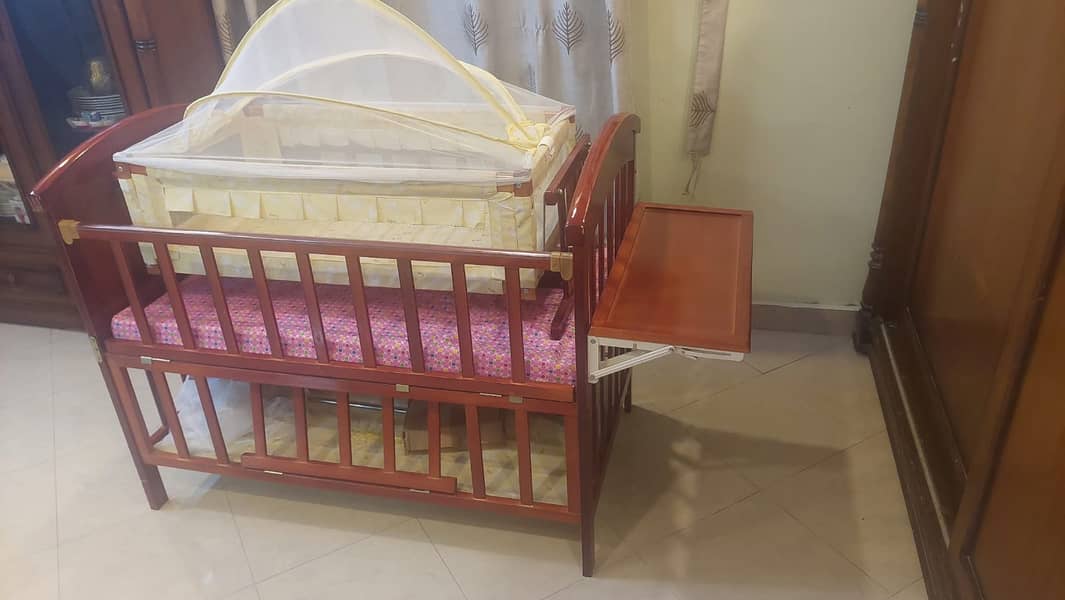 Baby Bed with mattress,swinga and net 5