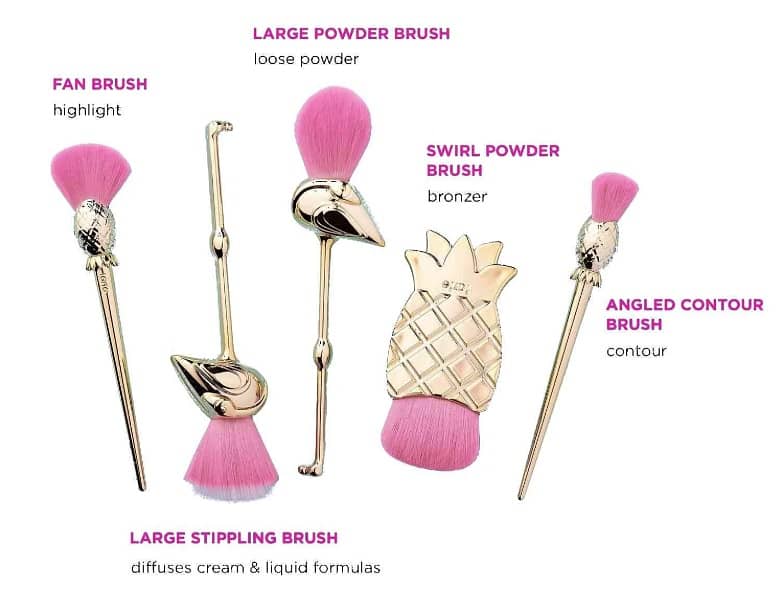 Tarte Let's Flamingle 5 Piece Brush Set 1