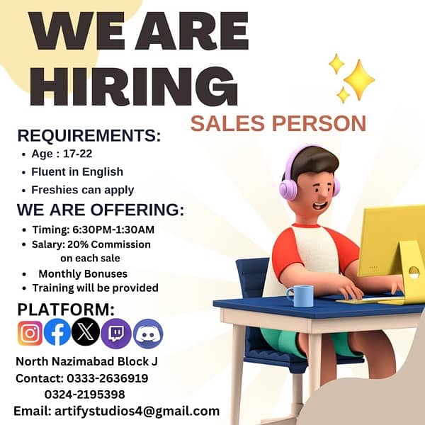 SALES JOB HIRING 0