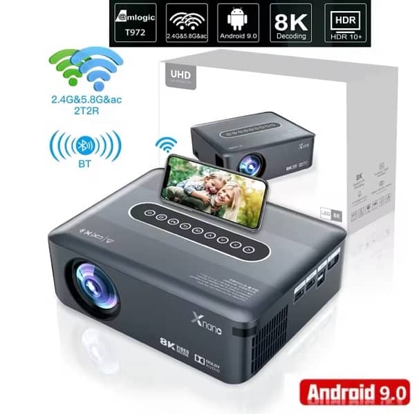 Projector 4K 1080P 8K Android ProjectorsFull HD For Home Theater 4