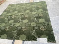 10 by 10 green printed carpet