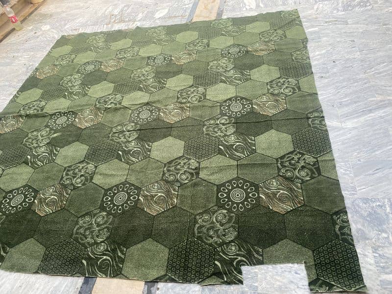 10 by 10 green printed carpet 1