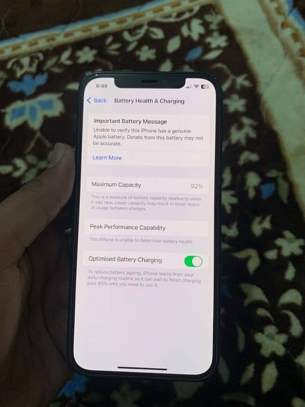 IPhone 12 128gb Zong Sim working lifetime 6