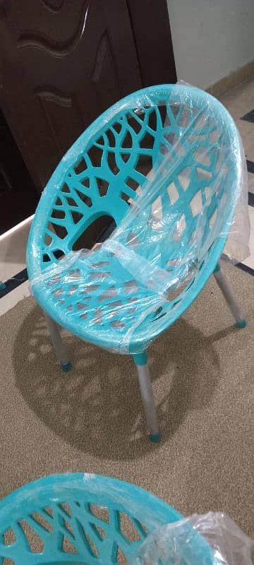 plastic chair set six seater with table 2