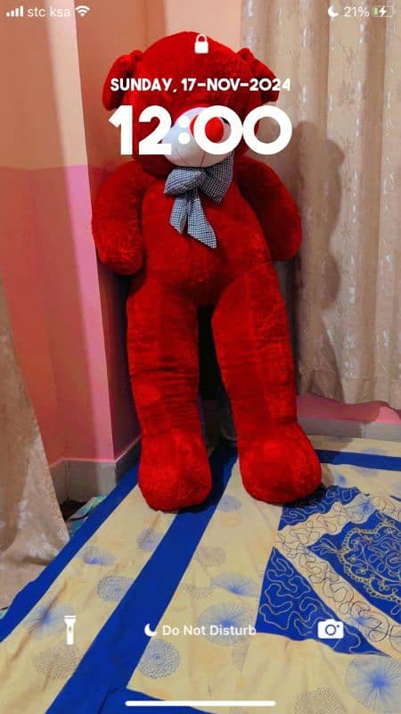 teddy bear/6.5 inch red color 1