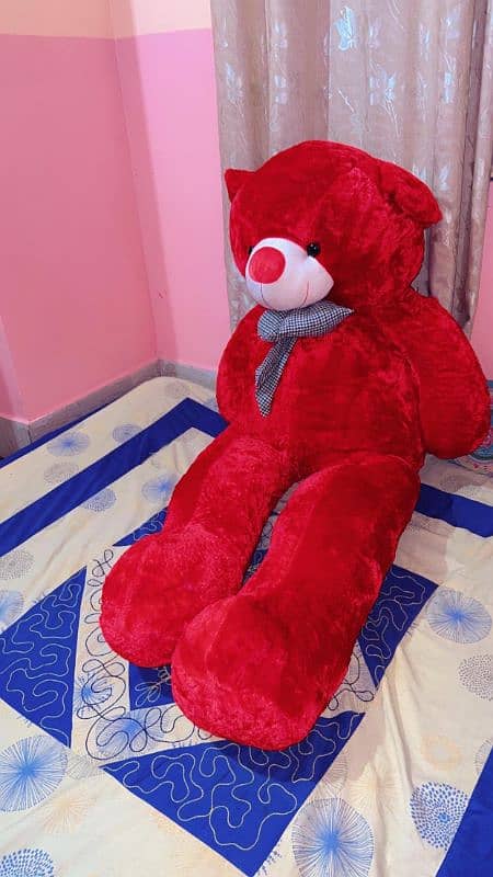 teddy bear/6.5 inch red color 2