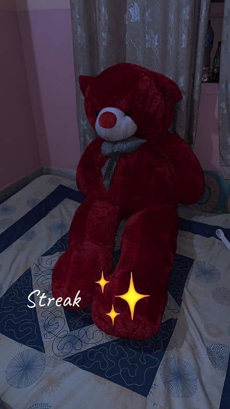 teddy bear/6.5 inch red color 3